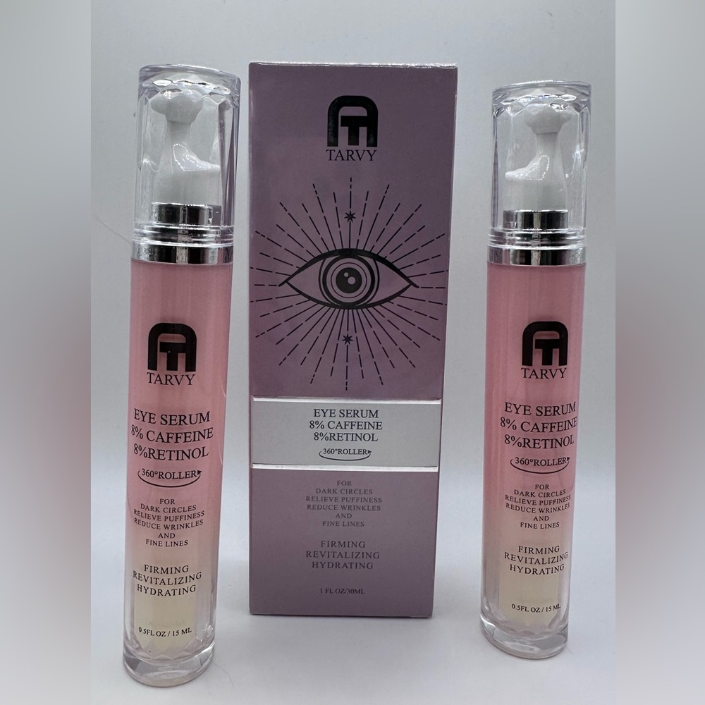 8% Caffeine Eye Serum Roller for Dark Circles Puffiness SEALED 2 pack